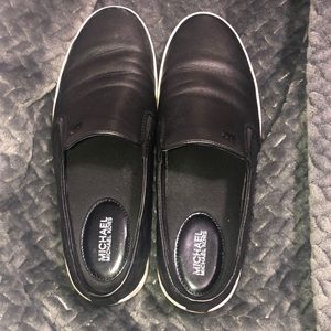 Black MK Flat Slip On Shoes